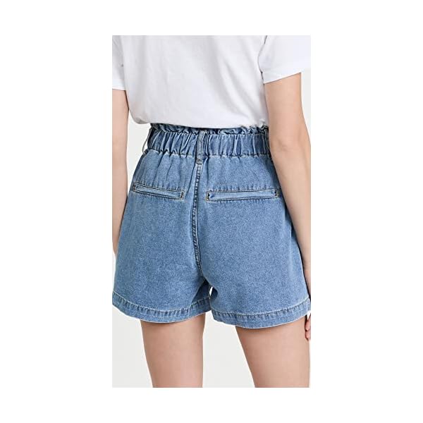 [BLANKNYC] Womens Elastic Waistband Denim Shorts with Patch Pockets, Stylish Clothing - Image 4