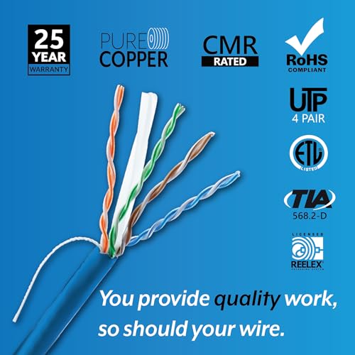 Cable de red Cat 6 UTP 305 m Skywalker Azul miniatura 5