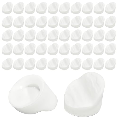 50 Pcs Entry Door Plugs for Screw Holes, 5/16" White Plastic Hole Plugs with Textured Surface, Replacement Door Frame Plugs Compatible with Reflection Glass Inserts, Screw Covers