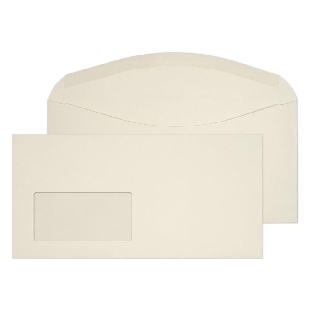 Blake Envelopes Purely Environmental RE3204 Recycled Envelopes Envelopes Gummed With Window White DL+ 114 x 229 mm - 75gsm | 1000 pieces
