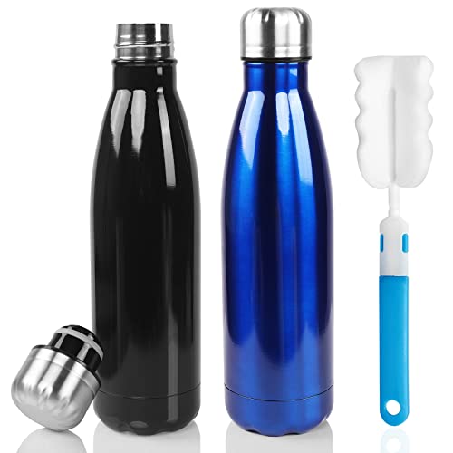 Image of Sfee Insulated Water Bottle, 17 oz Stainless Steel Water Bottles, Double Wall Vacuum Reusable Water Bottles Leak Proof BPA-FREE Sports Bottle Cup Keep Hot&Cold for Running Gym Workout Cycling Kids