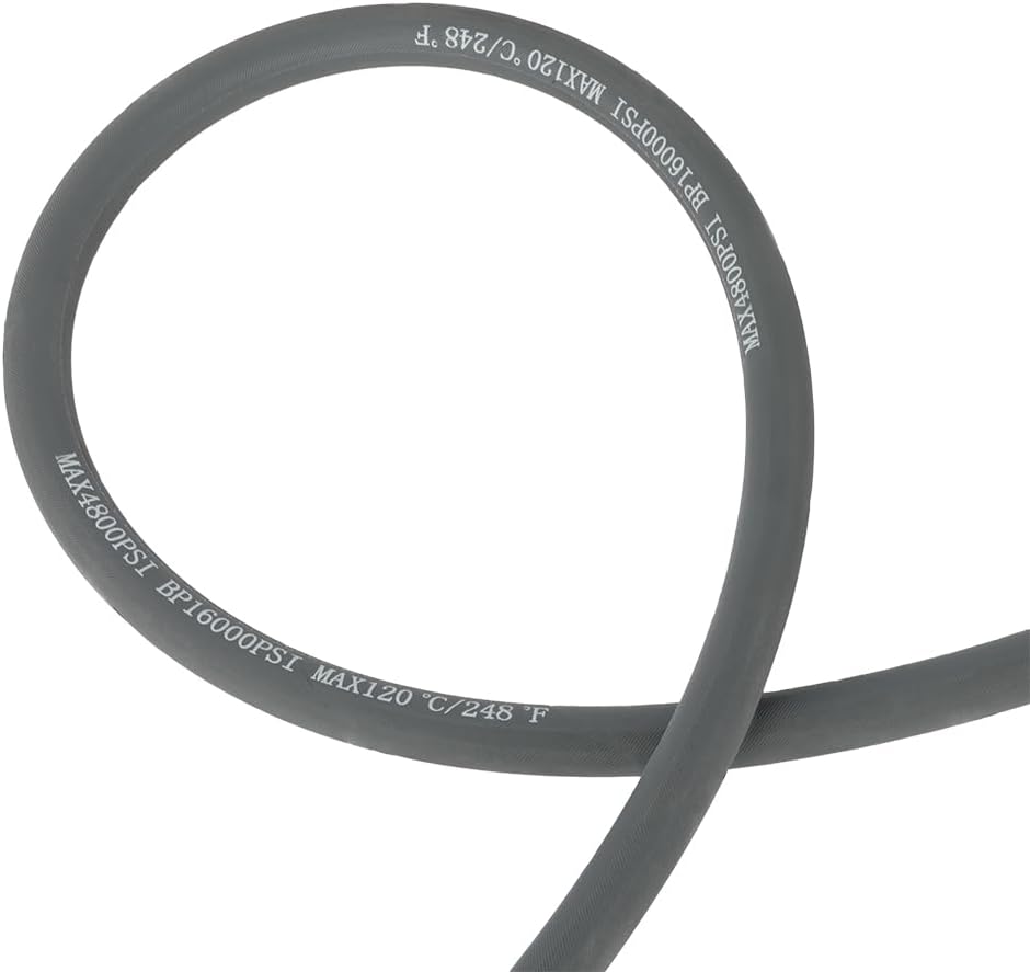 SCITOO 100ft Pressure Washer Hose 4000 PSI 3/8 Inch Kink Free With Couplers Replacement Hybrid Flexible Outdoor Hose for Electric or Gas Power Washer