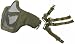 OneTigris 6" Foldable Half Face Mesh Mask Military Style Comfortable Adjustable Tactical Lower Face Protective Mask (OD Green)