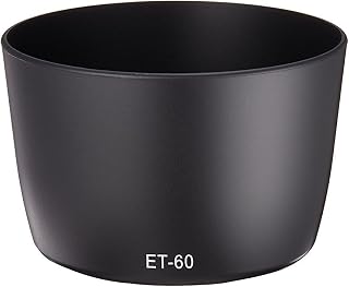 ET-60 适用于佳能 Canon RF 75-300mm f/4-5.6 / EF 75-300mm f/4-5.6 III USM/EF-S 55-250mm f/4-5.6 IS II/EF 90-300mm f/4.5-5.6 镜头用 Canon ET-6 0 兼容性 Ф 58毫米保护滤镜 和 镜头盖 可安装(圆形)