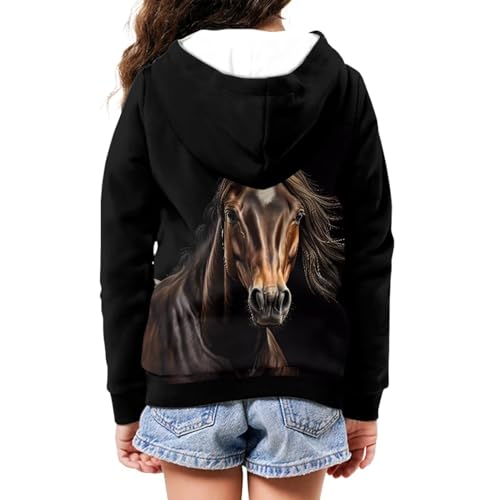 Image of Unisex Zipper Sweatshirt Boys Girls Hooded with 2 Pocket Pullover Hoodies for 6-16Y Kids