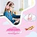 Cowyawn USB Type C Kids Headphones for School, Wired Toddler Headphones, 94dB Volume Limited, HD Stereo Sound, Foldable Lightweight On-Ear Wired Headphones for Kids/Children/Teens/Boys (Light Pink)