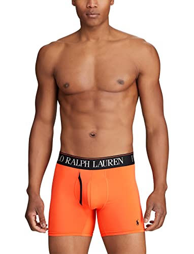 Image of POLO RALPH LAUREN Men's Underwear Boxer Briefs Pack, 3-Pack, 4D Flex Cooling Microfiber Underwear, Wicking Boxer Briefs