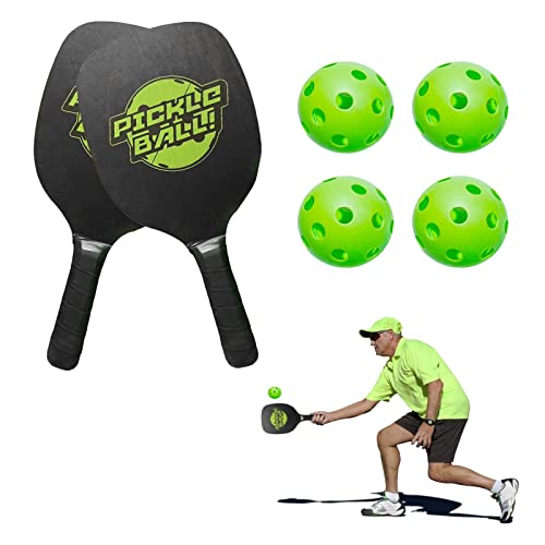 Pickleball Set di racchette per paddle Pro-fi Carbon Outdoor Sport Pickleball Racchetta per controllo ottimale palla attrezzature sportive Ultra Cushion racchette con 4 palline