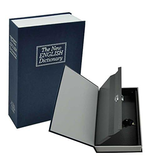 Clopic Hidden Safe Book Dictionary Style Locker Vault Box with 2 Keys Jewelry