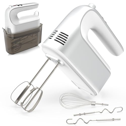 Encuentra reviews de Nueva batidora mano los más solicitados. 37 CBQ - Batidora de mano eléctrica, 9 velocidades 400 W con visualización digital, botón táctil, turbo, caja de almacenamiento Snop-On 5 accesorios de acero inoxidable, mezclador...