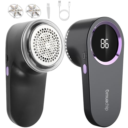 Fabric Shaver & Lint Remover, Rechargeable, Digital Screen