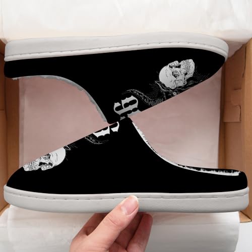 Slippers for Men Women Satanic Baphomet House Slippers Non-Slip Fuzzy Winter Shoes Indoor Outdoor2