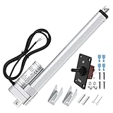 12V Linear Actuator, 12 Inch Stroke Heavy Duty Electric Actuator 3000N/660lbs with Manual Switch Controller IP54 Waterproof Electric Actuator for Home, Outdoor, RV Automation