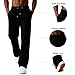 Mens Sweatpants Elastic Waist Fleece Baggy Wide Leg Open Bottom Sweatpants Big and Tall Joggers with Pockets Winter Pants Casual Workout Athletic Activewear Mens Fashion Plus Size Brown