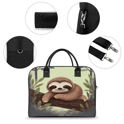 Bolsa Tote Cute Sloth1 con Correa Ajustable y Zipper miniatura 6