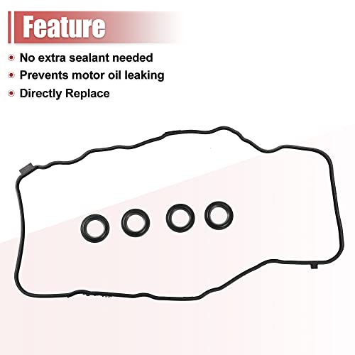 Image of X AUTOHAUX 1 Set VS50741R Engine Valve Cover Gasket Replacement for Honda Civic 2006-2015