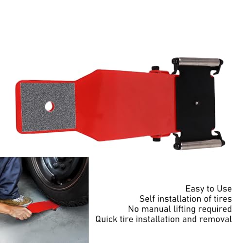 BTSEURY Tire Jack Tool, Portable Heavy Duty Tire Lifter with Roller Plate for Easy Wheel Alignment, Non Slip Handle for Cars SUVs Trucks ATVs UTVs by BTSEURY - Used condition - Image 6