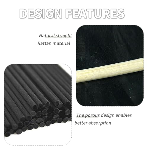 DCJWQ 120 Pcs Reed Diffuser Sticks, Reeds for Diffusers, Replacement Diffuser Reeds Scent Sticks Base Refills for, Office, Diffusersand Home(0.3 * 18cm) - Image 3