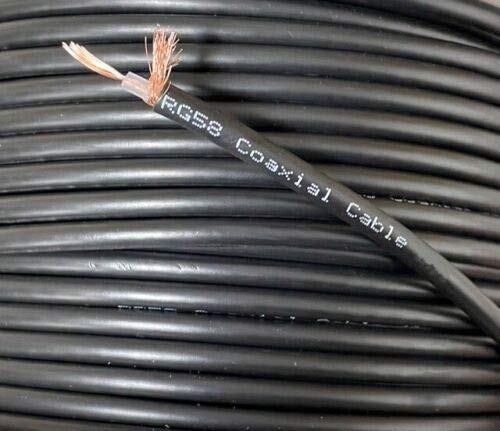 electrosmart RG58 - Cable coaxial y coaxial (varios hilos, impedancia: 50 Ohm, longitud 30 m)