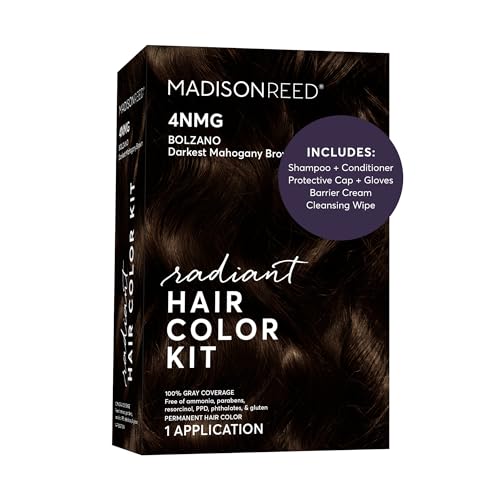 Madison Reed Radiant Hair Color Kit, 4NMG Darkest Chocolate Brown, 1 Pack