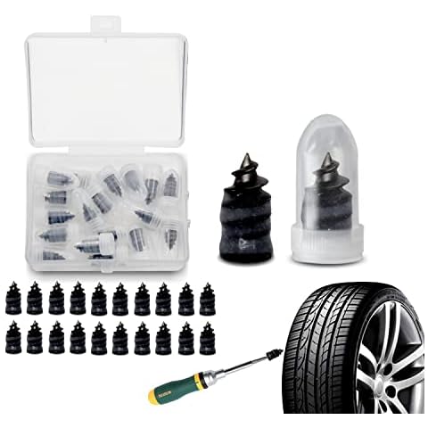 TOSCOS 20PCS Tire Repair Rubber Nail, Vacuum Tyre Repair Nail Self-Service Tire Repair Nail Individually Packaged Quick Repair Tool for Bicycle Motorcycle Truck Agricultural Tires Cover