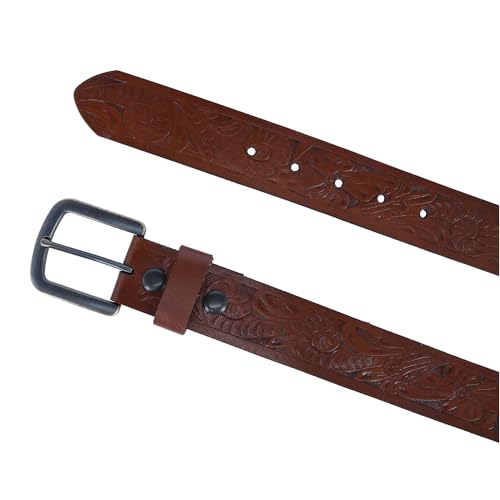 Wrangler Men's Morning Glory Tooled Western Belt2