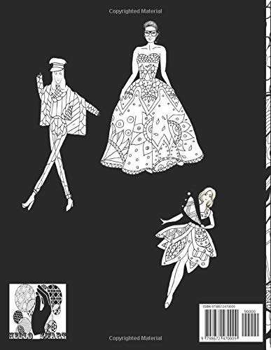 THE BIG FASHION and BEAUTY - COLORING BOOK for adult and teens: Amazing 70+ stylish fashion designed by mandala, and mantra, secrets of beauty in gorgeous women of all races and origin. image 2