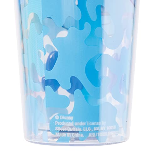 Image of Silver Buffalo Disney Lilo and Stitch Cool Sunglasses Just Chill Plastic Boba Tumbler with Lid and Straw, 24 Ounces