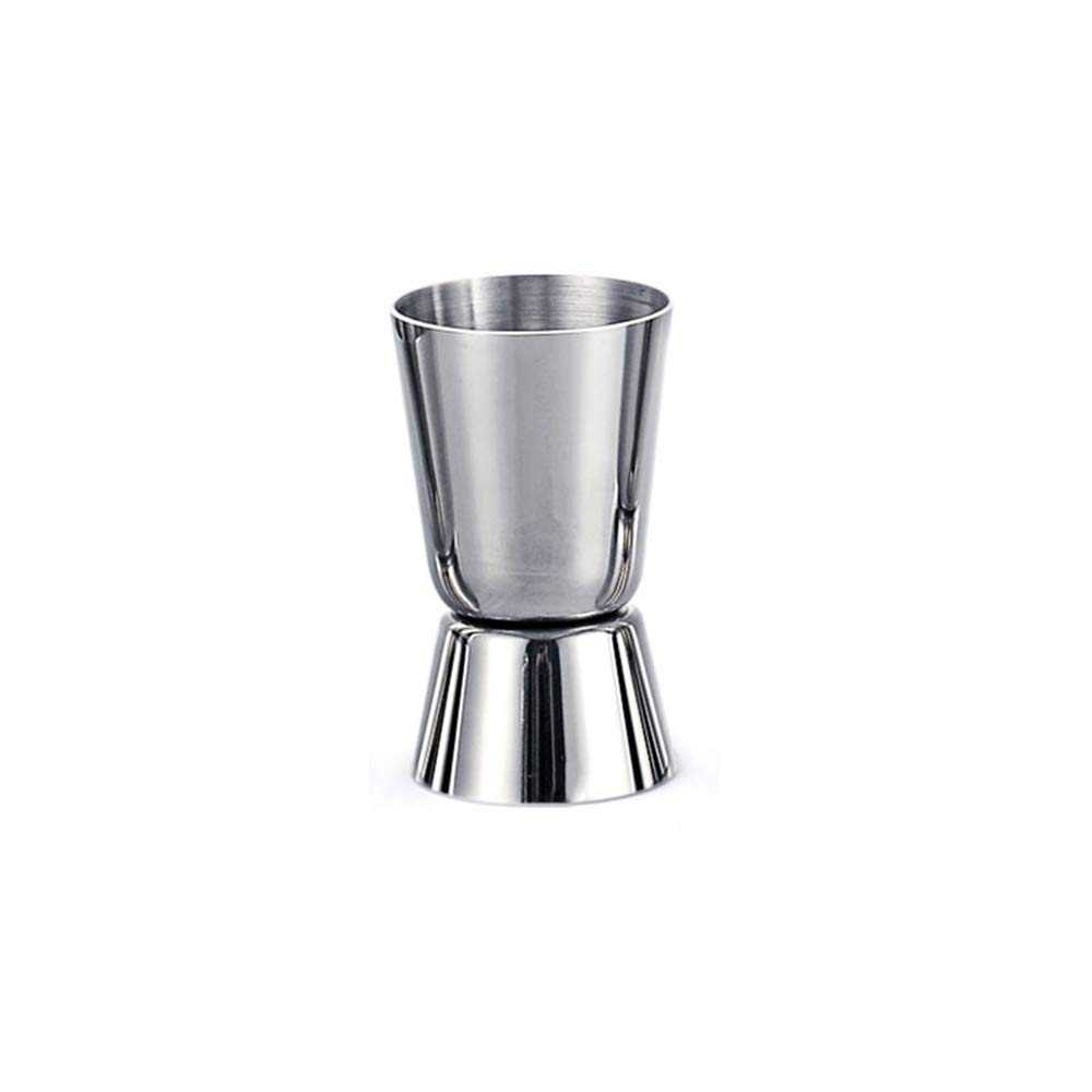 SagaSave Stainless Steel Measure Cups Double-Head Silver Cocktail Jiggers Alcohol Drink Measuring Device for Bartender (20/40ML)