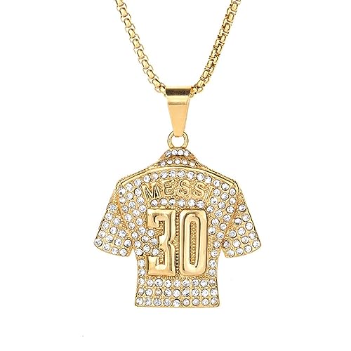 Collier maillot de football n° 30 punk pour look streetwear et soirées hip-hop
