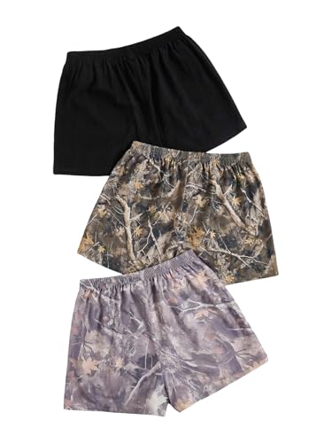 Image of SOLY HUX Women's Summer Shorts 3 Packs Casual Comfy Shorts Sets