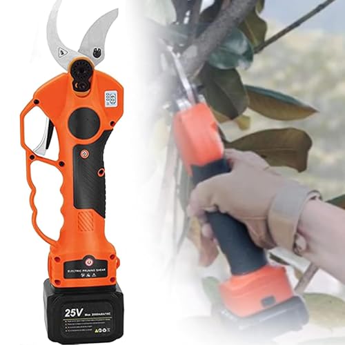 Tijeras de podar eléctricas, 40mm/1,57pulgadas de diámetro de Corte Huerto Jardín Tijeras de podar eléctricas, batería de Litio Recargable de 2 Piezas para Ramas De áRboles,Withoutextensionrod