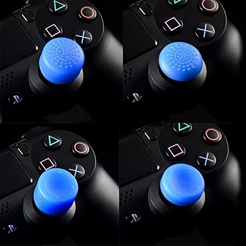 Image of Pack of 8 pcs Analog Controller Gamepad Raised Antislip Thumb Stick Grips Thumbsticks Joystick Cap Cover for PS5, PS4, PS3, Switch Pro, Xbox one, Xbox 360, Wii U, PS2 Controller (Blue)