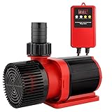 Yochaqute 24V Aquarium DC Return Water Pump Flow Pump 3170 GPH with Controller Wave Function for Ponds Aquarium Statuary Hydroponics Aquaponics 12000L/H