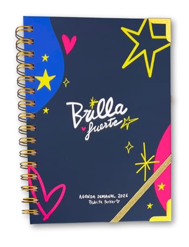 Agenda 2026 Semana Vista A5 Pedrita Parker   Brilla Fuerte   Agenda semana vista 2026 | Con Ilustraciones, Pegatinas, notas adhesivas y Págs. 120gr