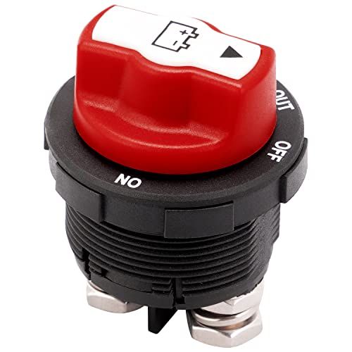 Young Marine Mini Battery Disconnect Switch for Marine Boat Car Off-Road Vehicle Truck Boat RV Max.32V DC (50A)