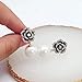 Fashion Designer Inspired Rhinestone Imitation Pearl Camellia Flower Charm Dangle Drop Earrings for Women (Gold)