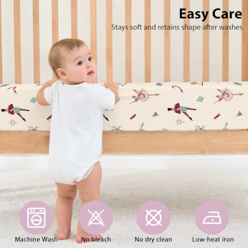 Image of Baby Crib Sheets Girl, 3 Pack Toddler Bed Sheets Fitted for 52 inchx28 inch Standard Crib and Toddler Mattresses, Super Soft Microfiber Pink Ballet