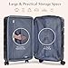 Sweetcrispy Carry on Luggage, Hard Shell ABS Suitcase with Double Spinner Wheels, Lightweight Expandable Rolling Suit Case with TSA Lock, 20 Inch Bronze Black