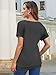 MOLERANI Women's Casual Short Sleeve Round Neck Loose Tunic T Shirt Blouse Tops, Grey, XL