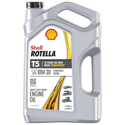 Shell Rotella T5 Synthetic Blend 10W-30 Diesel Engine Oil, 1 Gallon