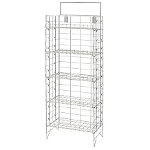 Display Rack, 5 Shelf Silver Wire 24" x 14" x 61" W x D x H