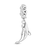 Teleye Bonito abalorio chapado en plata Beluga, exquisita cuenta decorativa compatible con pulseras clásicas