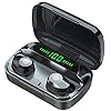 Draadloze koptelefoon, Bluetooth 5.1 stereohoofdtelefoon Echte draadloze in-ear oordopjes IPX5 waterdicht met slim LCD digitaal display Oplaadetui, sportoordopjes voor training-A7