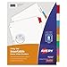WorkSaver Big Tab Extrawide Dividers W/ 8 Multicolor Tabs, 9 x 11, White, 1/Set, Sold as 8 Each