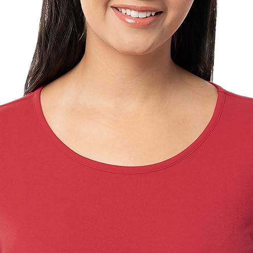 Image of Fruit of the Loom Women's Sueded Jersey Crew Top and Fleece Pant Sleep Set