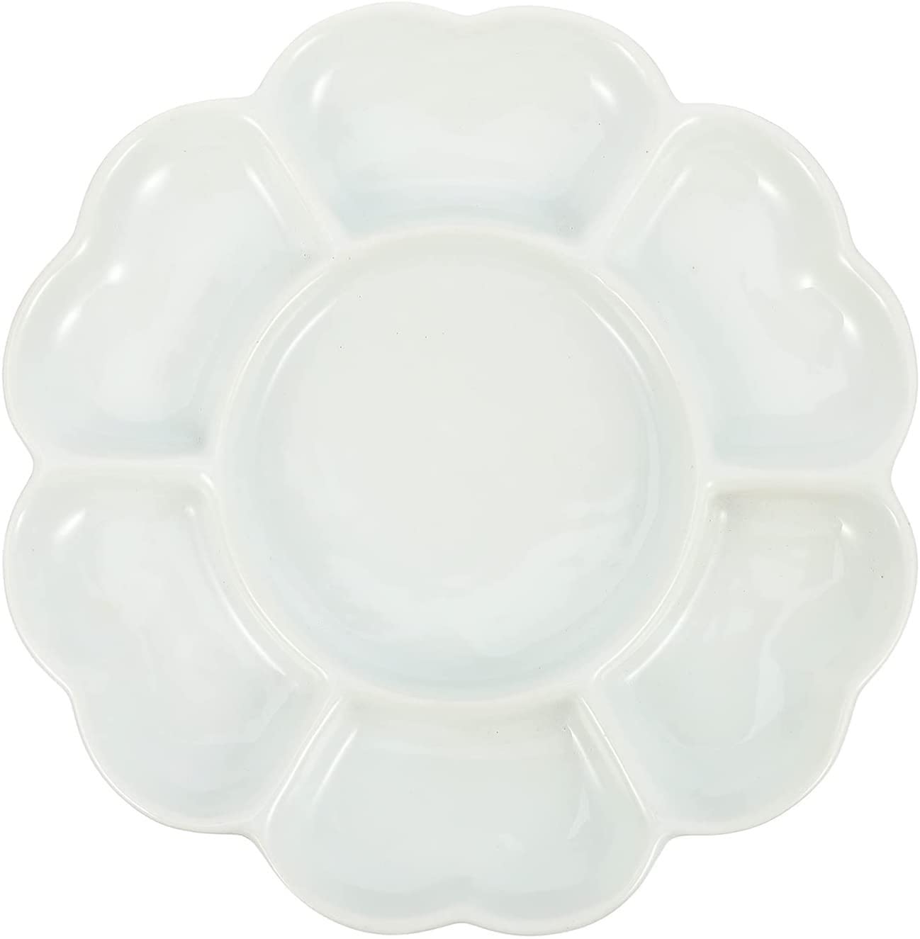 Paleta farb ceramicznych artysta farby tace do mieszania kolorów okrągłe akwarelowe tace pigmentowe łatwe do czyszczenia paleta artystyczna 8 Cal