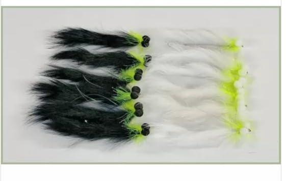 12 Barbless Booby Snake Zonkers – White & Black – Deadly Attractor Streamers for Trout