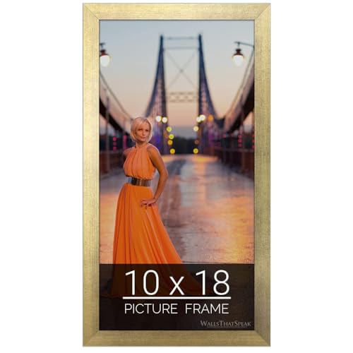 wallsthatspeak 10x18 Gold Picture Frame for Puzzles Posters Photos or Artwork