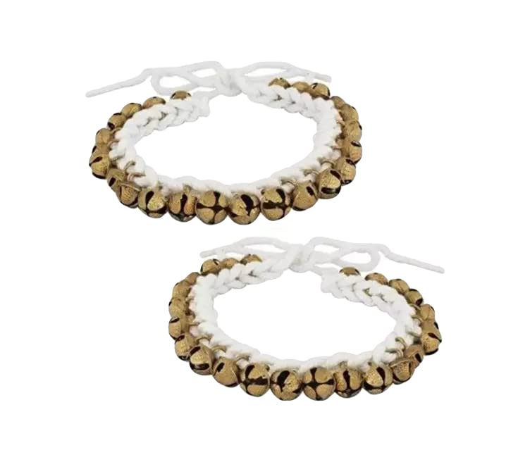 PRANCHI ARTWARE Ghungroo Anklets Set Kathak Dancing Ghungroo 25+25 Dancing Brass Big Bell Tied with White Cotton Cord Anklet Pair Indian Classical Dancers Musical Instrument Bharatnatayam Ghungru-picture-38